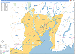 New Haven Wall Map Basic Style 2026